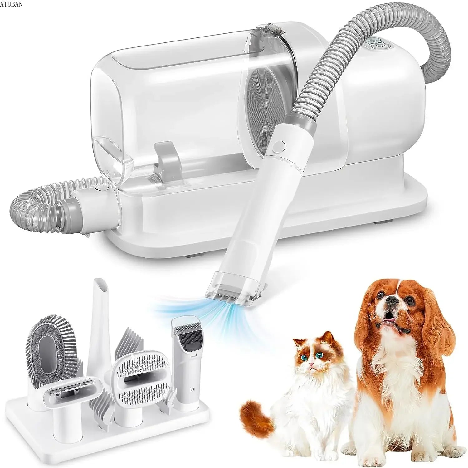 Aspirateur de Toilettage pour Chien – Kit Complet, Réservoir 2.3L, Silencieux