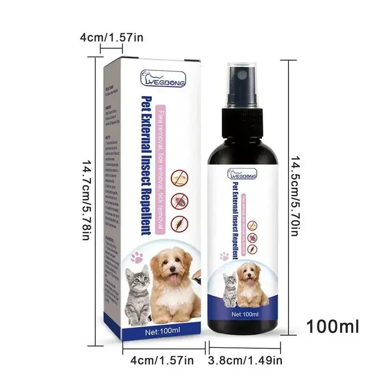 Spray Anti-Puces Naturel pour Chien et Chat – Nettoyage et Protection de la Peau